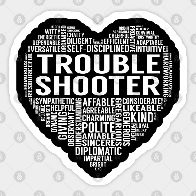 Trouble Shooter Heart Sticker by LotusTee